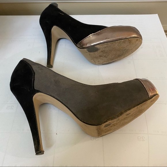 Madden Girl Black Suede High Heels - Picture 3 of 5